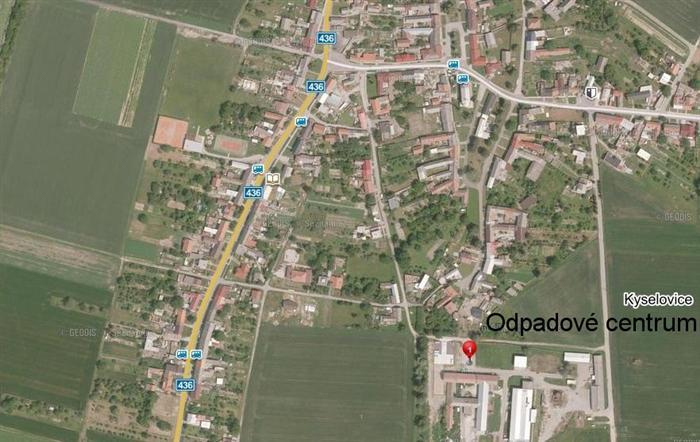 Sběrný dvůr Kyselovice - mapa